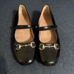 Gucci Black Patent Leather Kids Dress Shoes